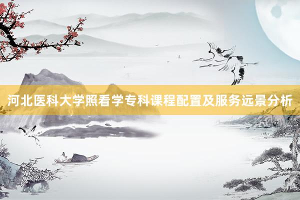 河北医科大学照看学专科课程配置及服务远景分析
